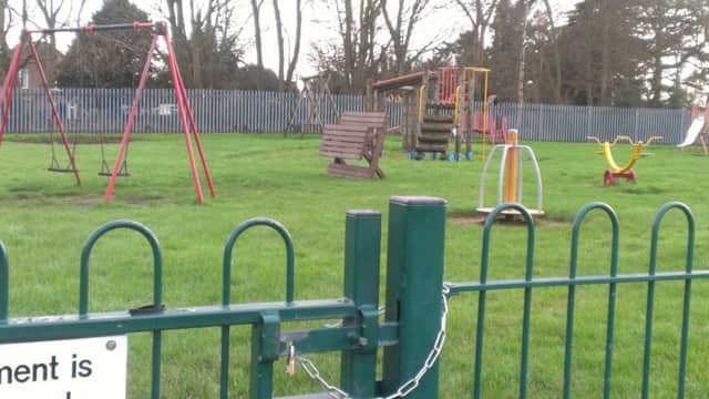 A play area in Ancaster Avenue, Spilsby, has been closed for repairs. ANL-160126-145538001