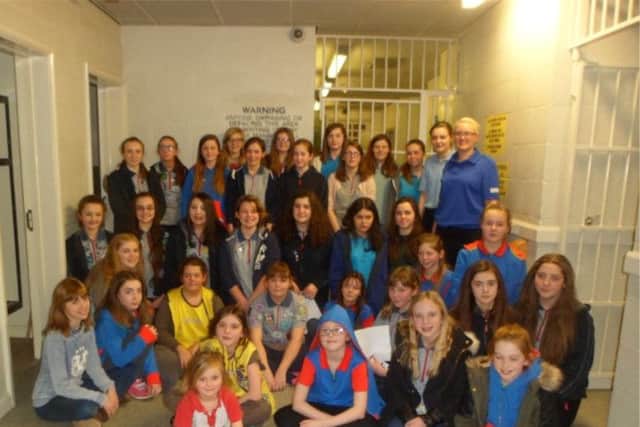 Guides and Rangers at Louth Police Station.