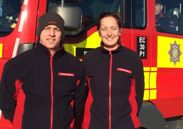 Skegness firefighters Adam Wilkins and Sophie Brownridge are looking forward to welcoming you to a recruitment day in Skegness on Saturday. ANL-160128-155349001