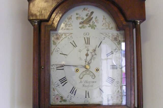 The grandfather clock bequeathed to Sleaford Town Council. EMN-160129-101549001