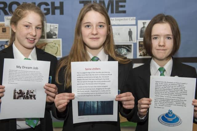 Prize winner Emily Thompson, pictured with Poppy Persaud (left) and Cassie Lee (right).