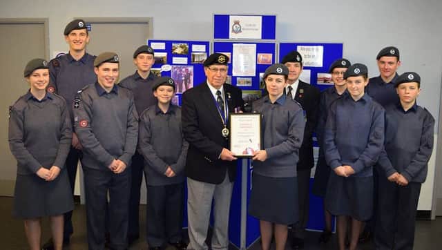 1228 Mablethorpe Air Cadets recently received a certificate of appreciation from the Royal British Legion.