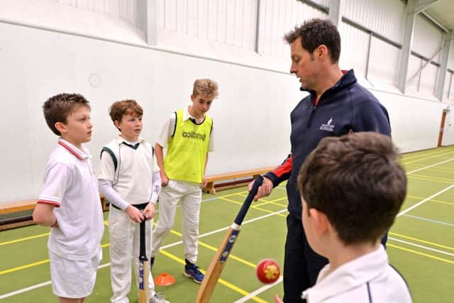 Marcus Trescothick visits St Hugh's School, Woodhall Spa. Photo: John Aron Photography