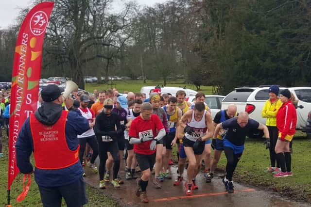 On your marks...the start of the 2016 Rauceby Ripper.