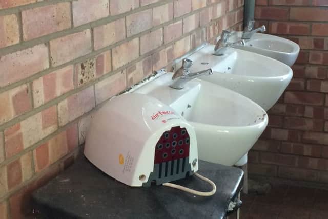 Stickney Park toilets have been subject to vandalism.