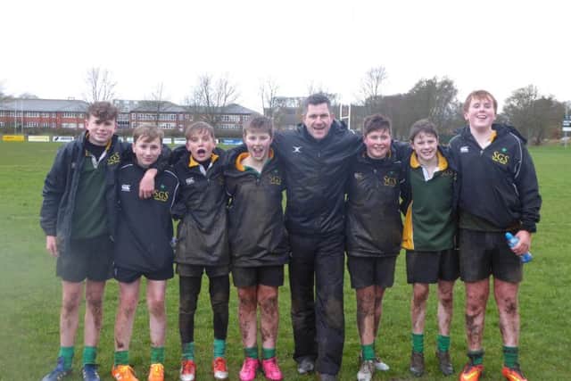 Skegness Grammar School students with Paul Grayson.