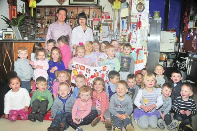 Children from ABC Nursery celebrated the Chinese New Year at Zhu Guang in Boston.