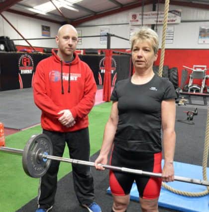 Bev Johnson with her coach James Breakespeare at Function First.