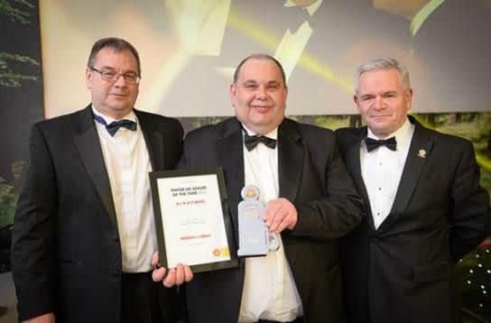 Andrew Braxton (Shell UK Dealer Manager), Guy White (Partner, Laurels Service Station) and David Moss (Shell General Manger UK, Denmark and Norway).