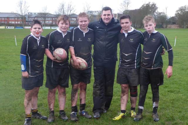 King Edward VI Academy with rugby legend Paul Grayson.
