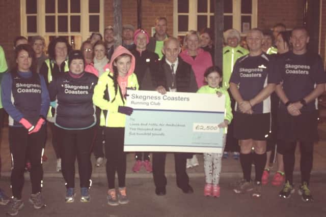 A 10k organised by Skegness Coasters has raised £2,500 for the Lincs and Notts Air Ambulance.
