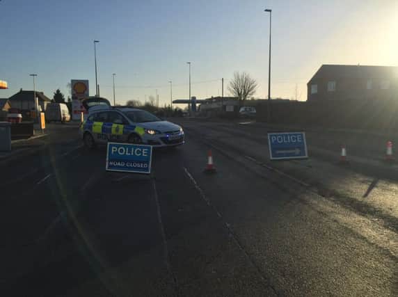 The A158 at High Toynton is currently closed following a road traffic collision.