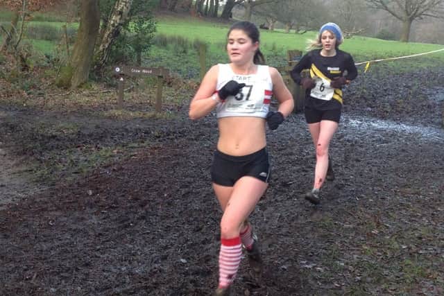 Natalie Stainton runs for Louth AC at the Northern Cross Country Championships EMN-160222-101550002