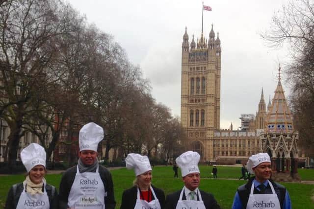 MP Victoria Atkins pictured with some of her fellow MPs.