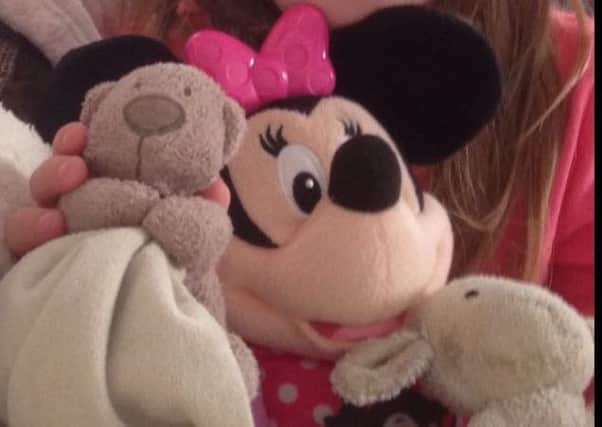 Little Ruby Heaney (five) needs your help to find her Snuggie bear comfort blanket. ANL-160219-111713001