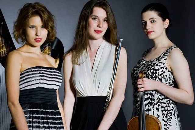 The Globe Ensemble, Russian harpist Valeria Kurbatova, French flautist Luce Zurita and British violist Shiry Rashkovsky, is performing The Windmill Studio's 50th anniversary concert at Swineshead Village Hall on Friday, March 11, at 7.30pm.