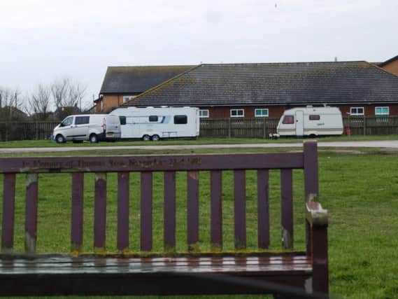 Two travelling families are currently occupying The Broadway Car Park in Sutton on Sea.