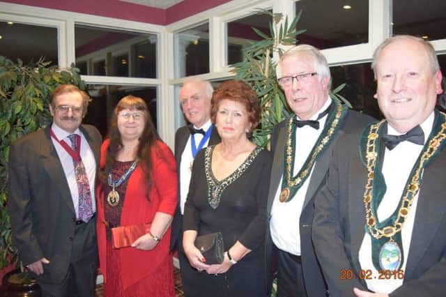 VIP guests at the SECWHA (Skegness, East Coast and Wolds Hospitality Association) dinner dance. Photo: Barry Robinson. ANL-160226-174251001