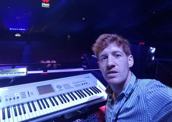 Carl Hudson took this selfie at the Forum in LA - right before he began playing alongside Culture Club.