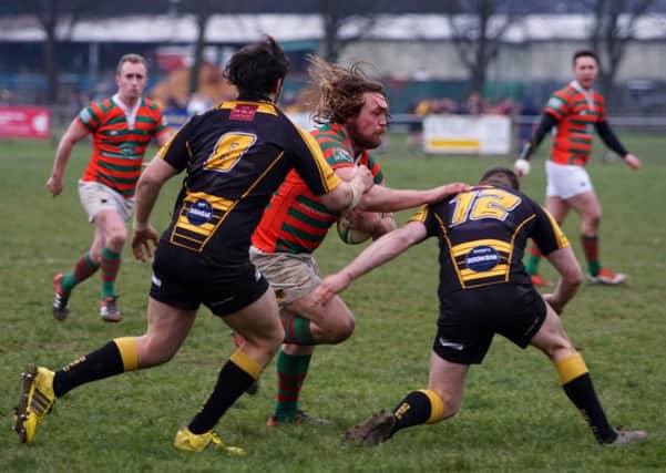 Jake Pryer charges forward.
