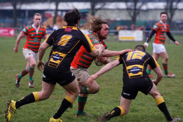 Jake Pryer charges forward.