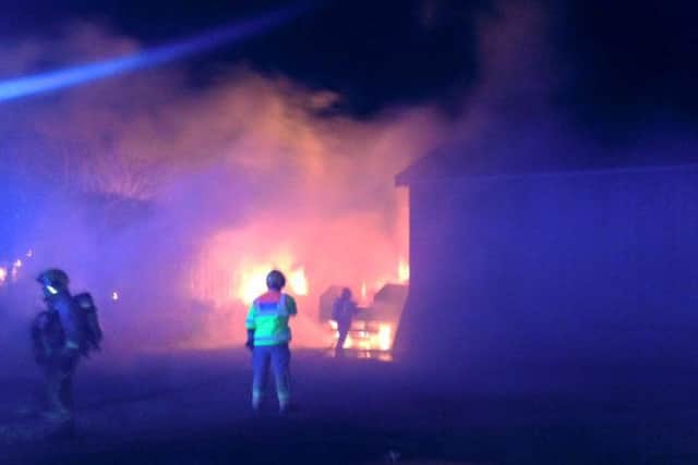 The fire at Jim's Yard last night (February 29) EMN-160103-082857001