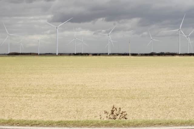 An artist's impression of how the wind farm may look at Heckington Fen. EMN-160103-132754001