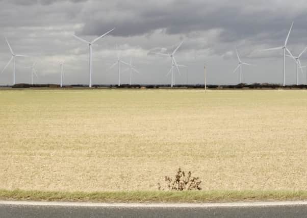 An artist's impression of how the wind farm may look at Heckington Fen. EMN-160103-132754001