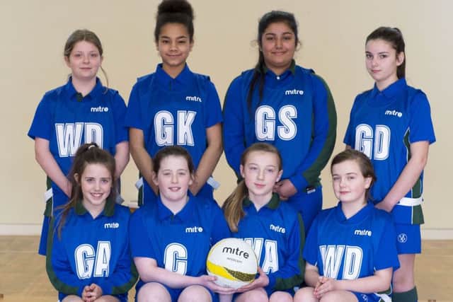 The Somercotes Academy year seven girls' netball team are: Back row, from left - Emily Ackroyd, Clara Onyeama, Manisha Bains, Lydia Wright. Front row, from left - Kitty Crossley, Libby Jordan, Charlotte Merry and Hollie-Mae Smith.