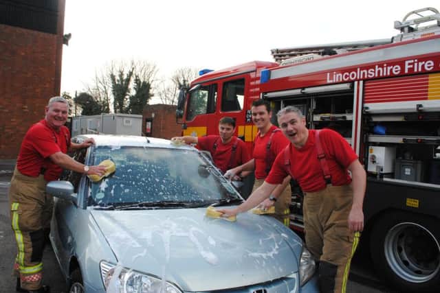 Firefighters across the county will once again be scrubbing cars for charity.