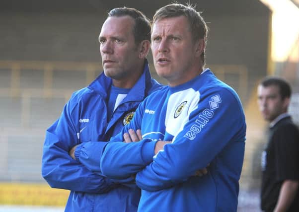 Dennis Greene (left) and assistant Martyn Bunce.