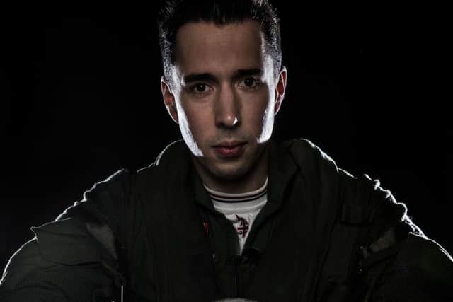 Portraits of Flt Lt Mark Long, the 2016 Typhoon Display Pilot from 29(R) Sqn. The photos were taken in conjunction with others for the Typhoon Display team brochure and other media for the 2016 Season. Photo: SAC Chris Ellis CON-OFFICIAL-20160229-0287
