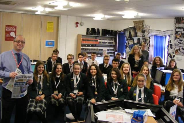 Sleaford Standard News editor Andy Hubbert meets the carre's and Kesteven and Sleaford High School news teams to share a few tips on how to get into journalism. EMN-161003-174200001