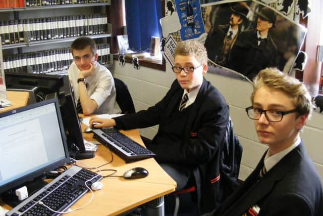 Carre's students get a nose for a good story on BBC News School Report Day. EMN-161003-174148001