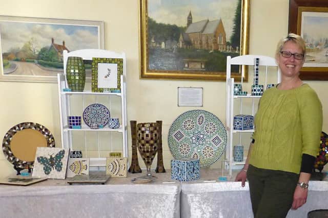 Holton le Moor WI got into mosaics with Karen Frosdick EMN-160314-123707001