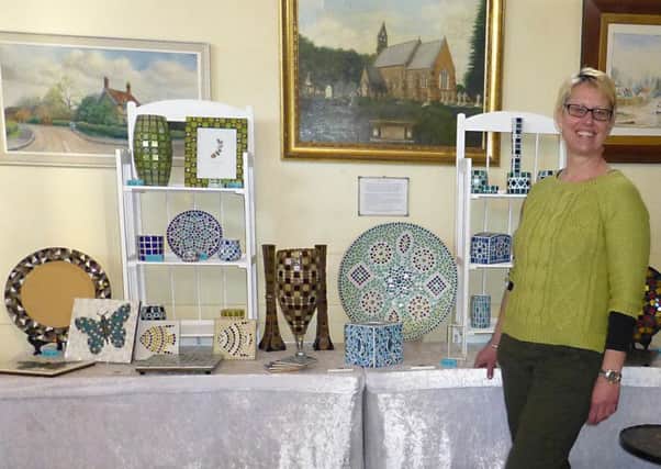 Holton le Moor WI got into mosaics with Karen Frosdick EMN-160314-123707001