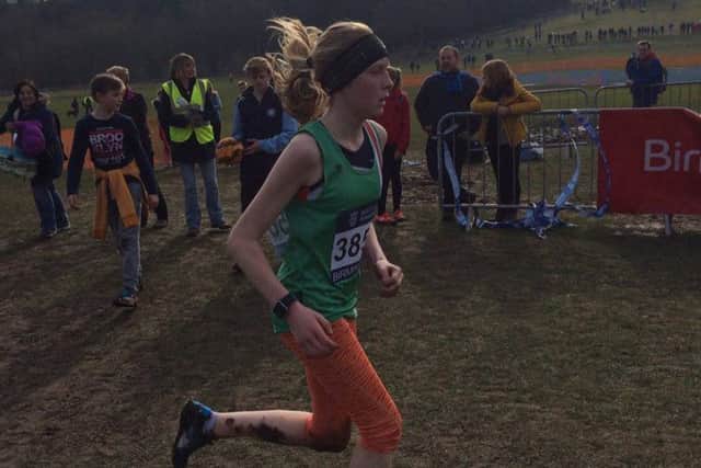 Ella Hawse runs for Lincolnshire at the CAU Inter County Championships EMN-160314-170931002