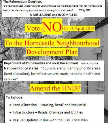The 'No' campaign's poster ahead of their public meeting next month.
