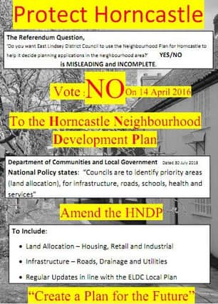 The 'No' campaign's poster ahead of their public meeting next month.