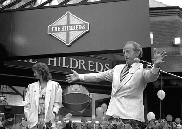 Paul opened the Hildreds shopping centre in Skegness in the autumn of 1988 and is pictured in the first photo with Debbie McGee.