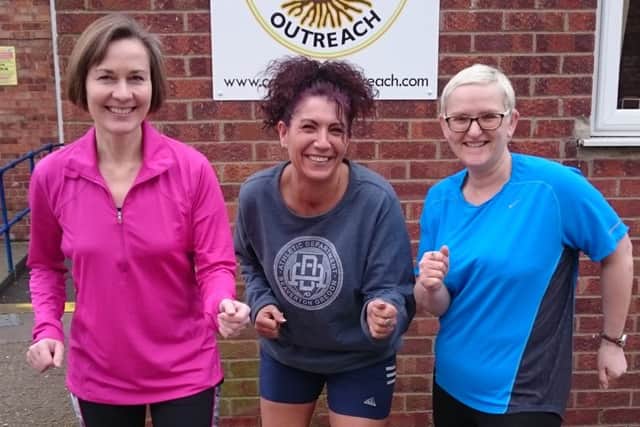 Centrepoint Outreach's Liz Hopkins, Claire Morris and Liz Steadman are to run the Boston Marathon to raise cash for the homeless charity.