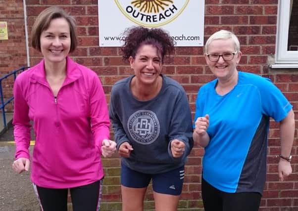 Centrepoint Outreach's Liz Hopkins, Claire Morris and Liz Steadman are to run the Boston Marathon to raise cash for the homeless charity.