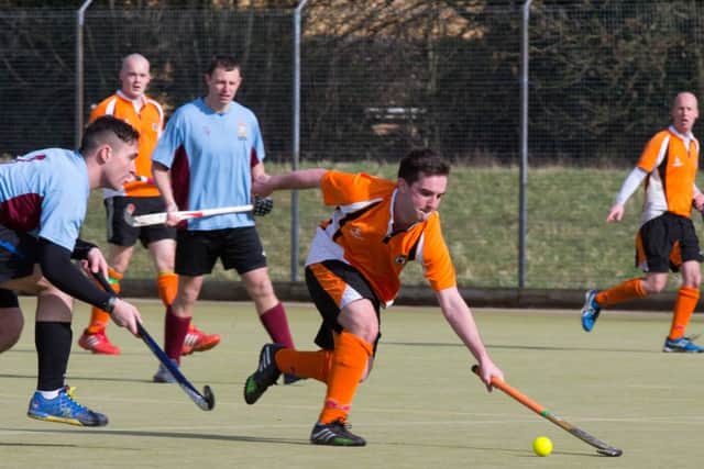 RAF Coningsby hockey club in action. Photo: SAC Chris Ellis CON-OFFICIAL-20160303-312