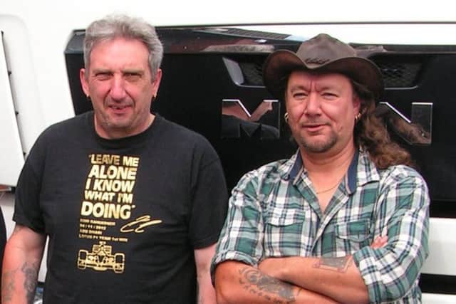 Neil Donner (left) with Dennis Darmon of Drivers 4 Defibs.
