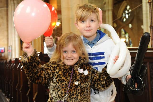 Explore Easter Crafts and Food event at St Denys Church, Sleaford. Trinity Terry 4 and Charlie Terry 9 of Sleaford. EMN-160325-121756001