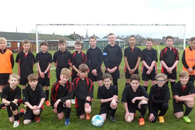 Cordeaux Academy's Year 7 boys football team EMN-160328-104538002