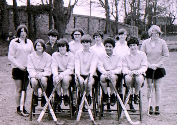 Kesteven and Sleaford High School 1st XI hockey team from the winter seasons of 1967. EMN-160330-170027001