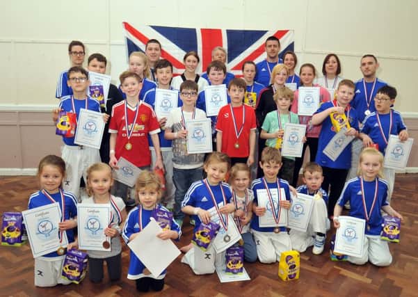 Quest Taekwondo hosts its Easter Games at St Thomas's Church Hall, London Road, Wyberton, with young winners, coaches and fighters.  Photo by Tim Wilson.