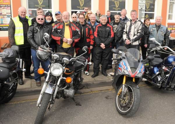 Skegness Motorcycle Easter Egg Road Run, Sea View pub in Skegness to Pilgrim Hospital Children's Ward. Some of the riders at the Sea View pub.