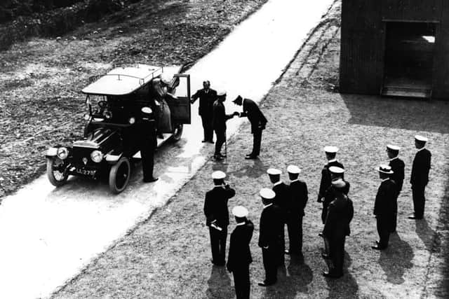 King George V and Queen Mary visit the newly formed station at Cranwell in 1916. EMN-160104-145529001
